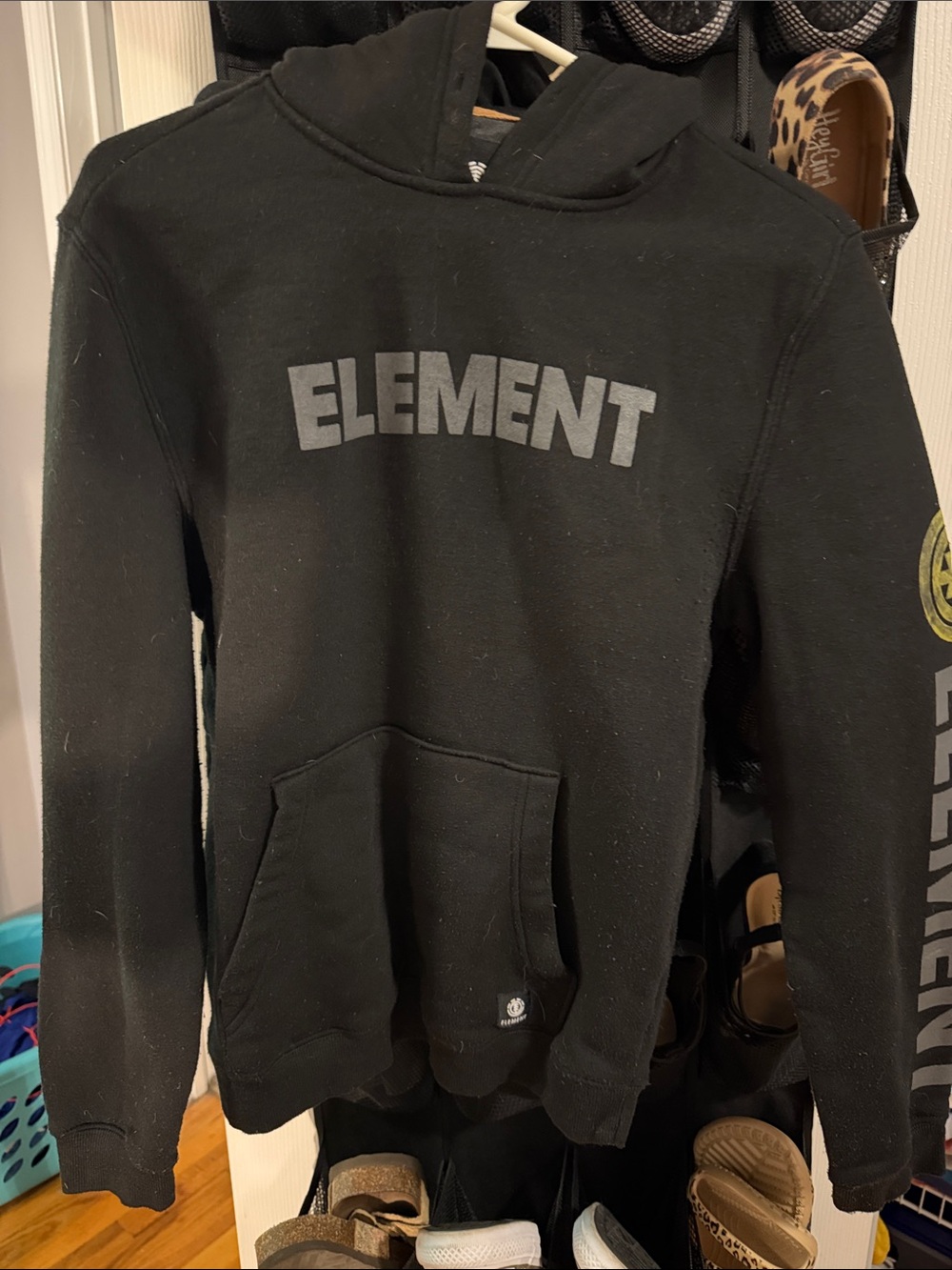 Element Black Hoodie with Gray Logo